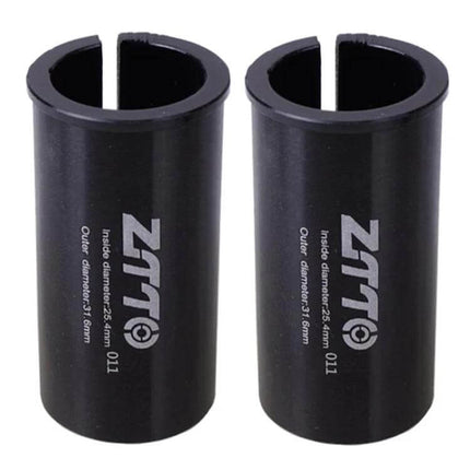 Bicycle Seat Post Conversion Sleeve Reducer For Multiple Diameters black aluminum alloy pair for adapting seat post to frame