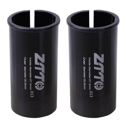 Bicycle Seat Post Conversion Sleeve Reducer For Multiple Diameters black aluminum alloy pair for adapting seat post fit