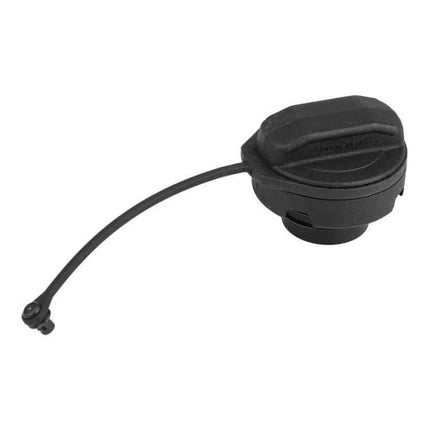 Fuel Tank Cap Replacement for Audi, ABS Plastic, Durable - black ABS fuel cap with tether, OE part 1J0201550A3