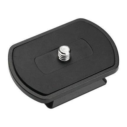 Quick Release Plate for Velbon QB-32 and Weifeng Tripods – compact black quick-release camera plate with 1/4" screw for travel and outdoor photography