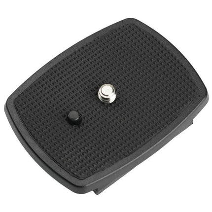 Quick Release Plate for Attaching Smartphone and DSLR Cameras to Tripods — textured ABS quick release plate with 1/4" screw for fast device mounting