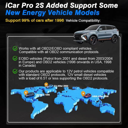 Vgate Tool for Everyday Car Maintenance and Monitoring - Bluetooth OBD2 adapter showing global vehicle compatibility and diagnostic use