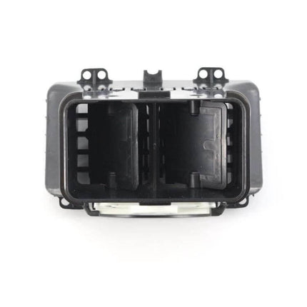 VW Golf Saddle Air Conditioning Vent Dual Hole Replacement front view showing dual rectangular vents and mounting tabs, black plastic replacement part