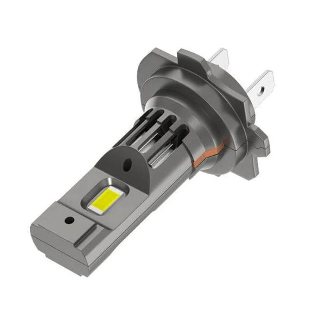 2 Pack Mini LED Headlights For Cars With Direct Plug - single 12V 6000K mini LED headlight bulb with direct plug, compact 59x15mm design