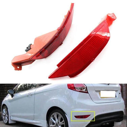 Ford Fiesta 2009-2015 Rear Bumper Fog Light Left Red - Replacement LED Rear Bumper Fog Lamp Left