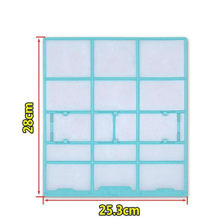 Filter Mesh For 1/1.5/2 HP Wall-Mounted Air Conditioners blue PP frame reusable 0.16mm mesh 25.3x28cm replacement filter for Midea units