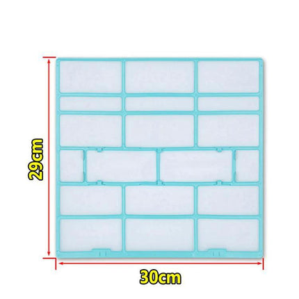 Filter Mesh For 1/1.5/2 HP Wall-Mounted Air Conditioners - reusable 30x29cm dust filter mesh with 0.16mm wire and durable PP frame