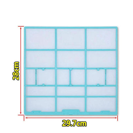 Filter Mesh For 1/1.5/2 HP Wall-Mounted Air Conditioners - washable 0.16mm mesh with durable PP frame, 29.7×28cm replacement filter