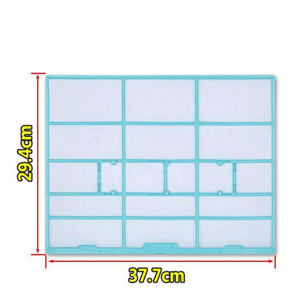 Filter Mesh For 1/1.5/2 HP Wall-Mounted Air Conditioners - reusable 0.16mm mesh with 0.8×0.8mm grids and durable PP frame (37.7×29.4cm)