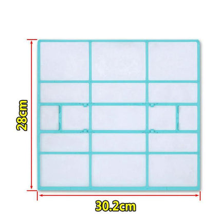 Filter Mesh For 1/1.5/2 HP Wall-Mounted Air Conditioners - reusable 30.2x28cm mesh filter with 0.16mm wire and PP frame
