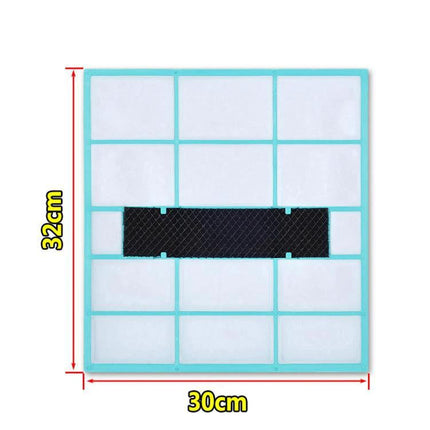Filter Mesh For 1/1.5/2 HP Wall-Mounted Air Conditioners - reusable 30x32cm 0.16mm mesh with durable PP frame for Midea wall-mounted ACs