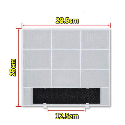 Filter Mesh For 1/1.5/2 HP Wall-Mounted Air Conditioners - washable 28.5x25cm dust filter mesh with durable PP frame and 0.16mm micro grid