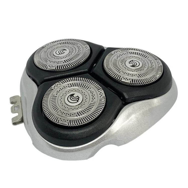 Replacement Shaver Head for General Use Easy to Install - three-head stainless steel blade replacement with ABS body for compatible razors