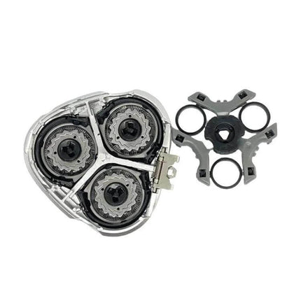 Replacement Shaver Head for General Use Easy to Install - three-head replacement shaver blade assembly with stainless steel cutters and ABS body