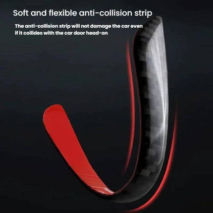 Self-Adhesive Protective Trim for Car Wheel Arches and Door Edges - flexible black PVC anti-collision strip with red adhesive backing