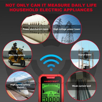 HABOTEST Rechargeable EMF Meter for Radiation Detection scanning household appliances, power towers, signal and railway areas