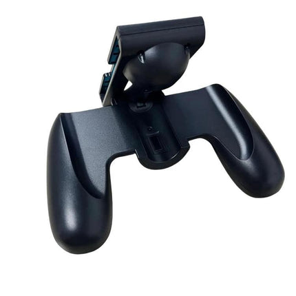 DOBE Grip for Charging Nintendo Switch Controllers During Play shown holding Joy‑Con controllers to allow charging while gaming