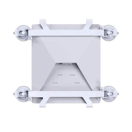 Starlink Mini Car Suction Cup Bracket For Sunroof Window Mount — top-down view of white suction-cup window mount for Starlink Mini terminal