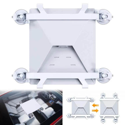 Starlink Mini Car Suction Cup Bracket For Sunroof Window Mount - white window-mounted bracket with four suction cups for Starlink Mini terminal