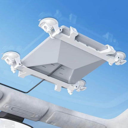 Starlink Mini Car Suction Cup Bracket For Sunroof Window Mount secured to sunroof glass with four strong suction cups for mobile Starlink Mini terminal