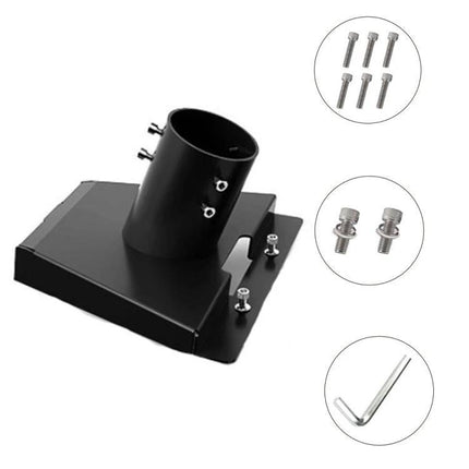 Stainless Steel Triangular Mounting Bracket for Starlink Use black wall mount with bolts and wrench, weatherproof steel bracket for outdoor dish