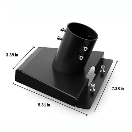 Stainless Steel Triangular Mounting Bracket for Starlink Use - angled pole mount with dimensions 5.31×3.39×7.38 in, stainless steel weatherproof bracket