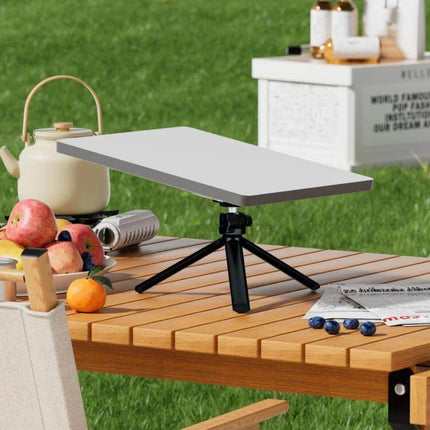 Starlink Mini Tripod with Gimbal Adapter for Stable Device Mounting on outdoor picnic table keeping satellite dish steady