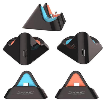 DOBE Charging Station for Nintendo Switch Gaming at Home - compact black dual charging stand and display for docked handheld consoles