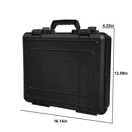Portable Storage Box for Starlink Mini Handheld Accessories - durable hard case with handle and customizable foam interior, 16.14x12.59x4.33in for travel and protection