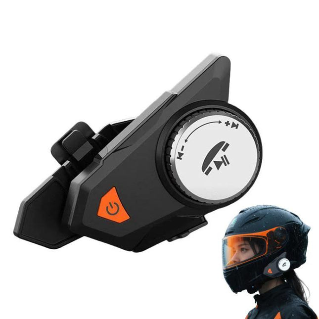 Bluetooth Headset for Motorcycle Riders with Waterproof Design - Helmet Mount Communicator for Calls and Navigation