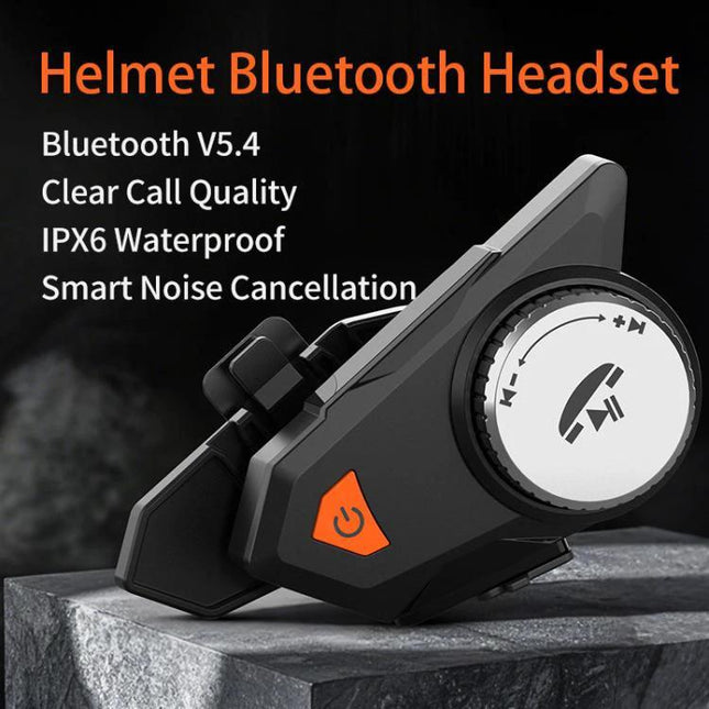 Motorcycle Helmet Bluetooth Headset With Waterproof Mounting, Bluetooth 5.4 IPX6 headset for calls navigation music