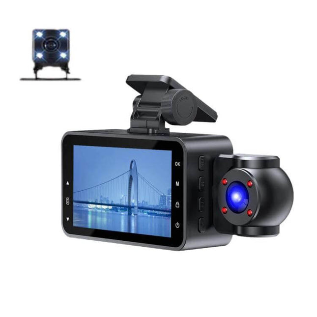 XWIFI Driving Recorder with Infrared Night Vision Capability - compact dash cam with WiFi, night-vision LEDs, loop recording and motion detection