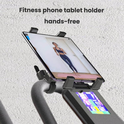 Bike Handlebar Phone Tablet Mount Universal Anti Slip lightweight plastic holder securing phone or tablet on exercise bike handlebar