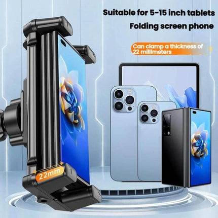 Bike Handlebar Phone Tablet Mount Universal Anti Slip securing phone and tablet on bike handlebar for workouts