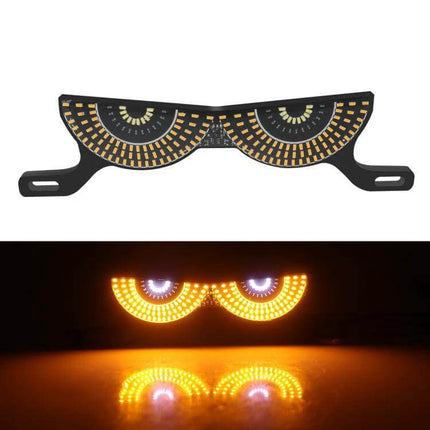 Motorcycle License Plate Light LED Screw Mount Triangle or Semicircular compact 12V LED plate light with dual semicircular amber illumination
