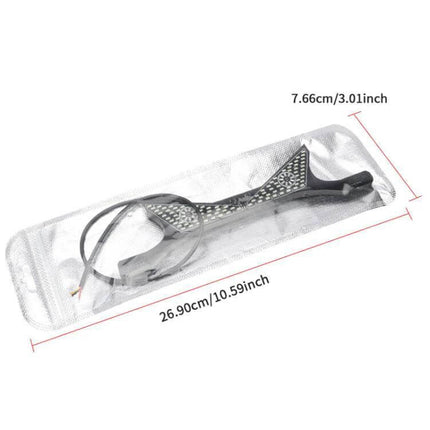 Motorcycle License Plate Light LED Screw Mount Triangle or Semicircular compact LED plate light in blister pack with wiring and measurements