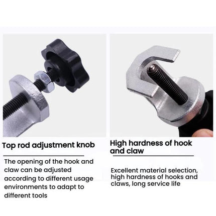 Compact Tool for Routine Car Wiper Arm Removal Tasks showing adjustable top rod knob and high-hardness hook and claw for vehicle wiper arm removal
