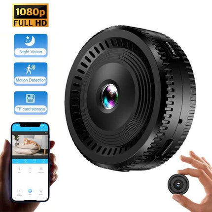 Compact Portable Fisheye Wide-Angle Lens for Everyday Monitoring 140° fisheye home office security camera with night vision and motion detection