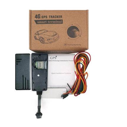 4G Automotive GPS Tracker for South American Vehicles - compact 4G GPS tracker kit with wiring harness and installation guide for cars, trucks, motorcycles