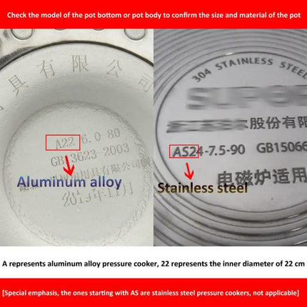 Silicone Sealing Ring for Aluminum Pressure Cookers, 16 to 46 cm