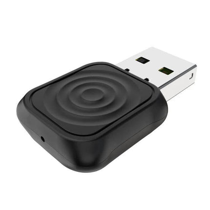 Carlinkit Wireless CarPlay/Android Auto Adapter for Wired Cars black USB dongle showing ripple top and USB connector