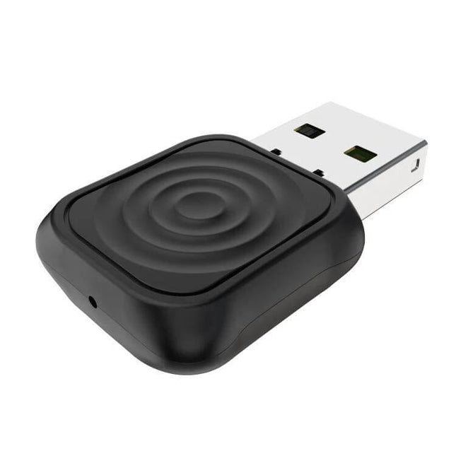 Carlinkit Wireless CarPlay/Android Auto Adapter for Wired Cars black USB dongle showing ripple top and USB connector