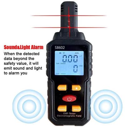 Electromagnetic Radiation Detector for Home Environments handheld EMF tester with LCD display sound and light alarm