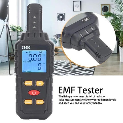 Electromagnetic Radiation Detector for Home Environments handheld EMF tester with digital display measuring electric and magnetic fields