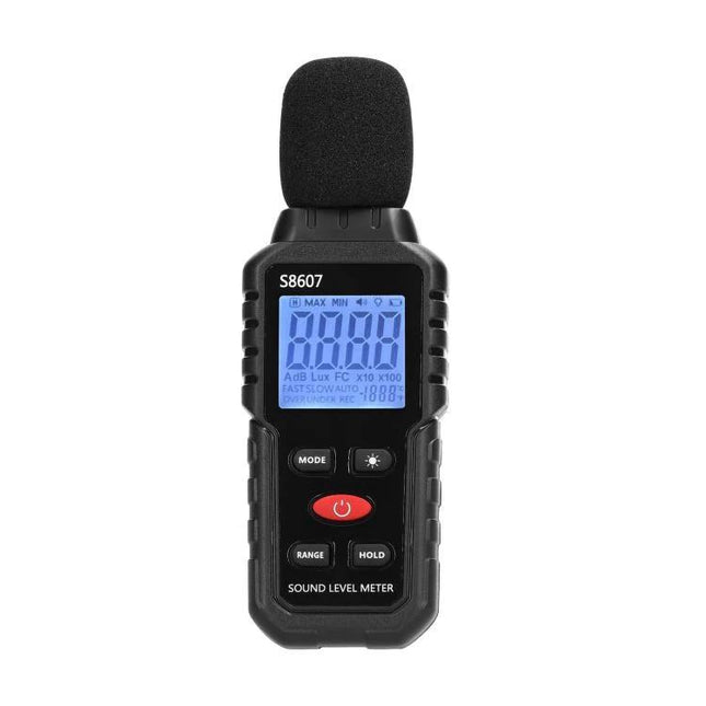 Portable Environmental Noise Meter for Daily Sound Monitoring - handheld sound level meter 30-130 dB with foam windscreen