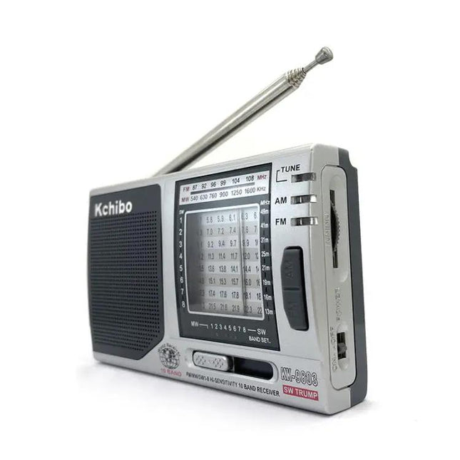 Kchibo 10-Band AM FM SW Portable Radio KK-9803 Mini