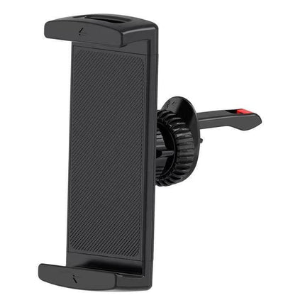 Car Tablet and Phone Holder for 6 to 15 Inch Devices - black car vent mount with silicone padding for secure horizontal or vertical device positioning