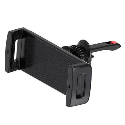 Car Tablet and Phone Holder for 6 to 15 Inch Devices - black ABS car vent mount with silicone padding, adjustable horizontal and vertical holder