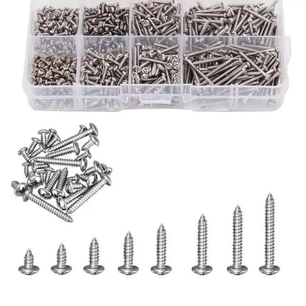 Self-Drilling Screw Kit, Round Head, 800pcs For Everyday Fastening