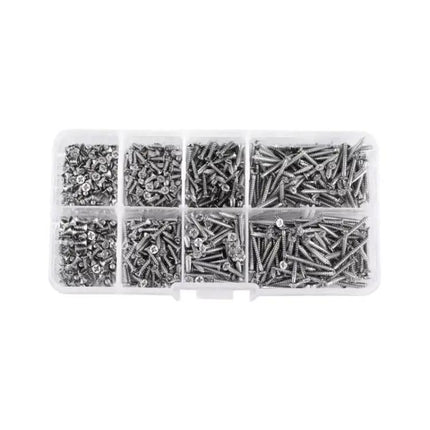 Self-Drilling Screw Kit, Round Head, 800pcs For Everyday Fastening